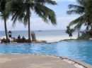 Svmmepl og strand p Coral Grand Resort. Stranden er Sairee Beach.